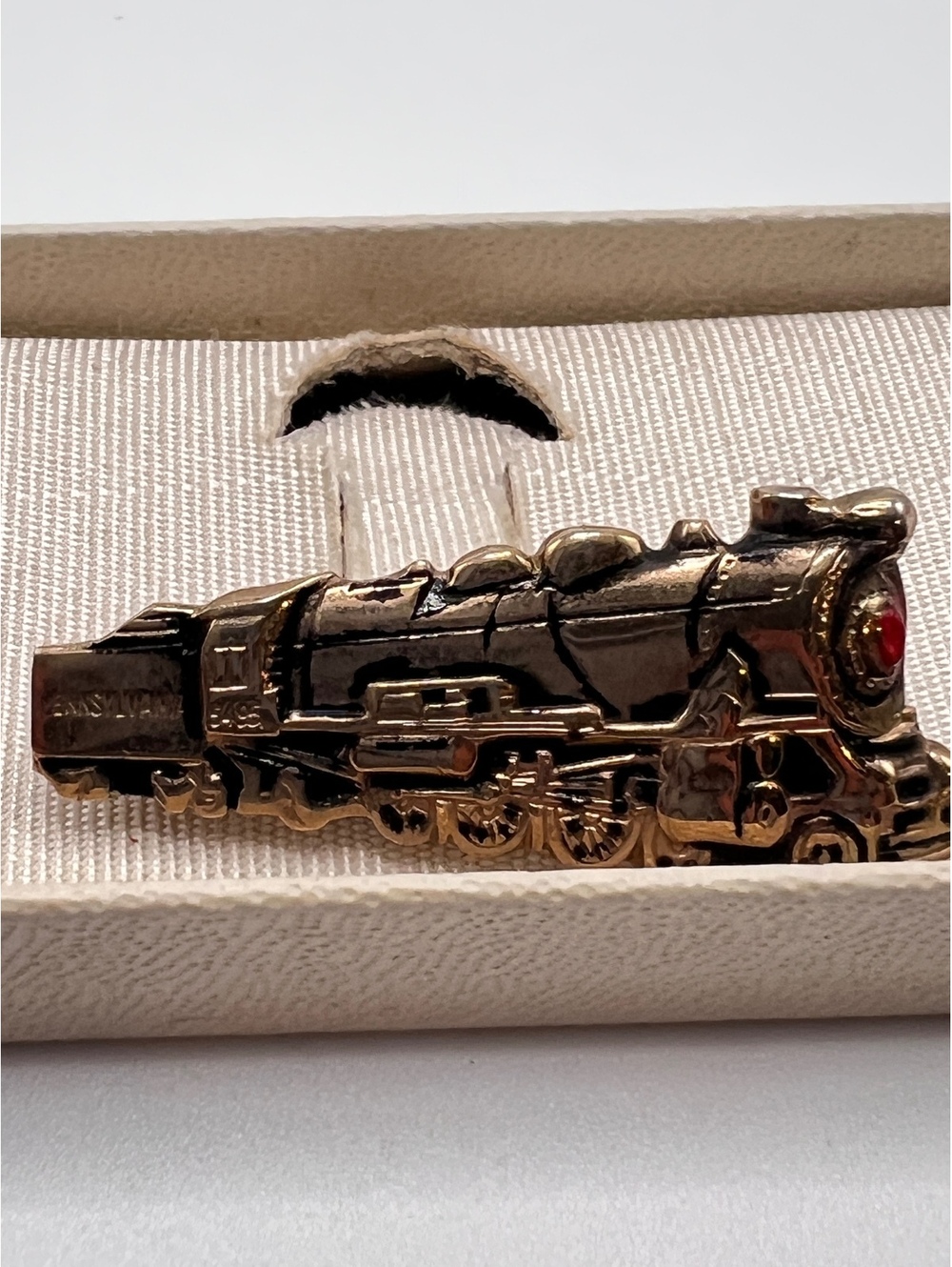 Vintage Railroad Train Tie Clip Pin Lot Swank Pennsylvania Locomotive 3 Pc - Picture 8 of 9